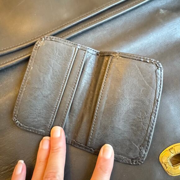 Vintage Coach Lexington Black Leather Briefcase Messenger Bag Turn Lock 5265 - Picture 14 of 16